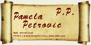 Pamela Petrović vizit kartica